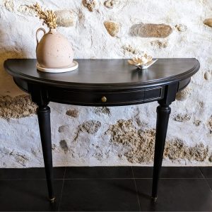 Console demi-lune - Noir mat