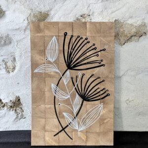 Feuilles noires et blanches